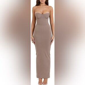 House of CB Lucia Strapless Corset Maxi Dress